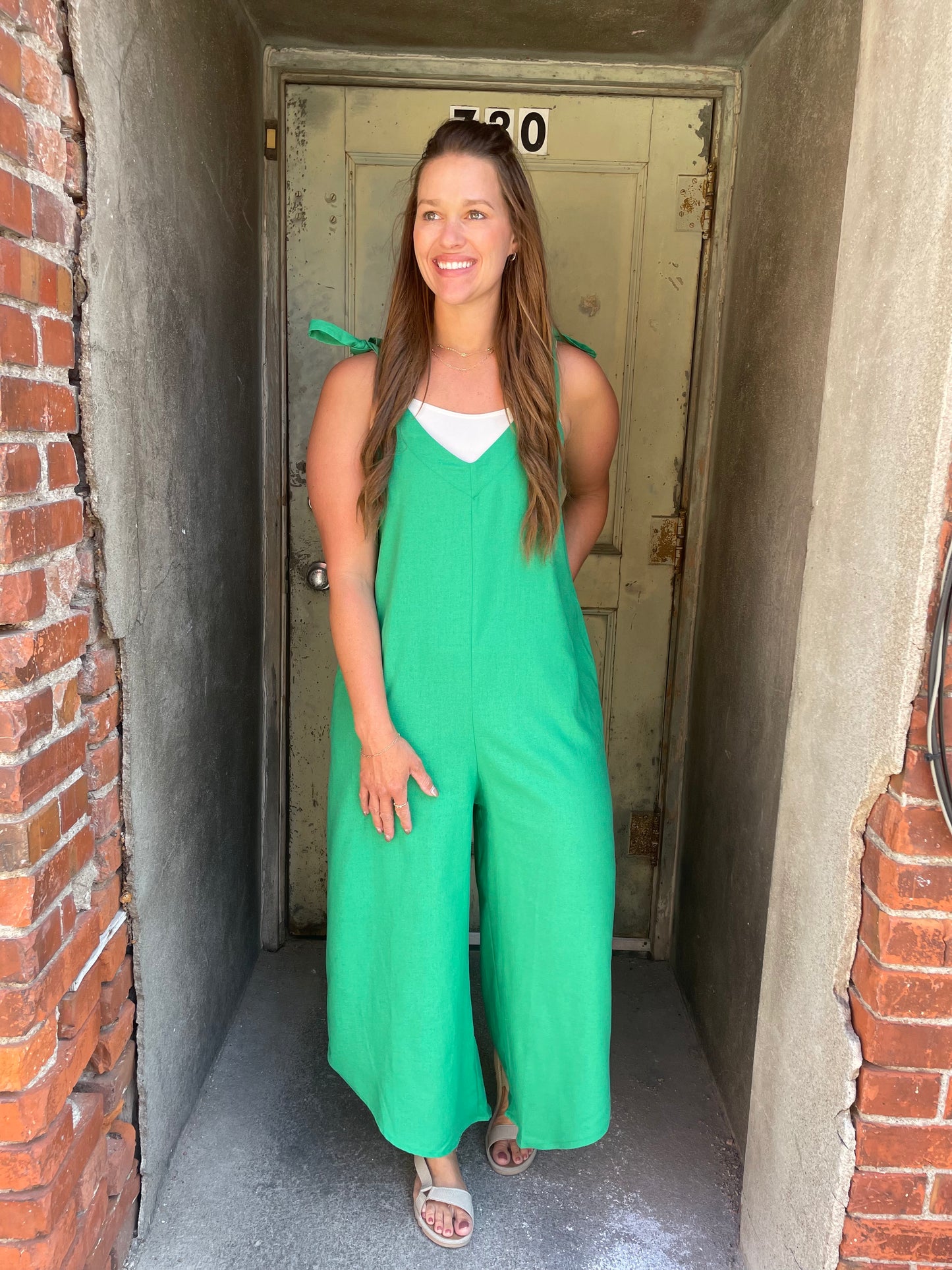 Jumpsuit Vibes - Leaf Green