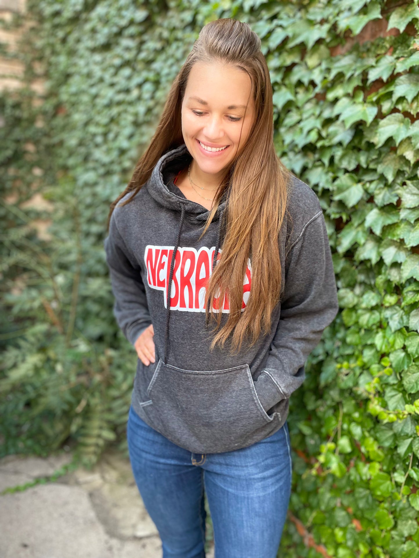 Charcoal Nebraska Sweater