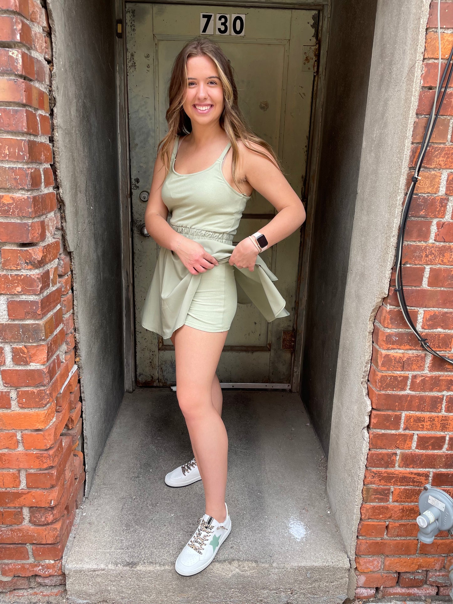 Taya Athletic Dress - Sage