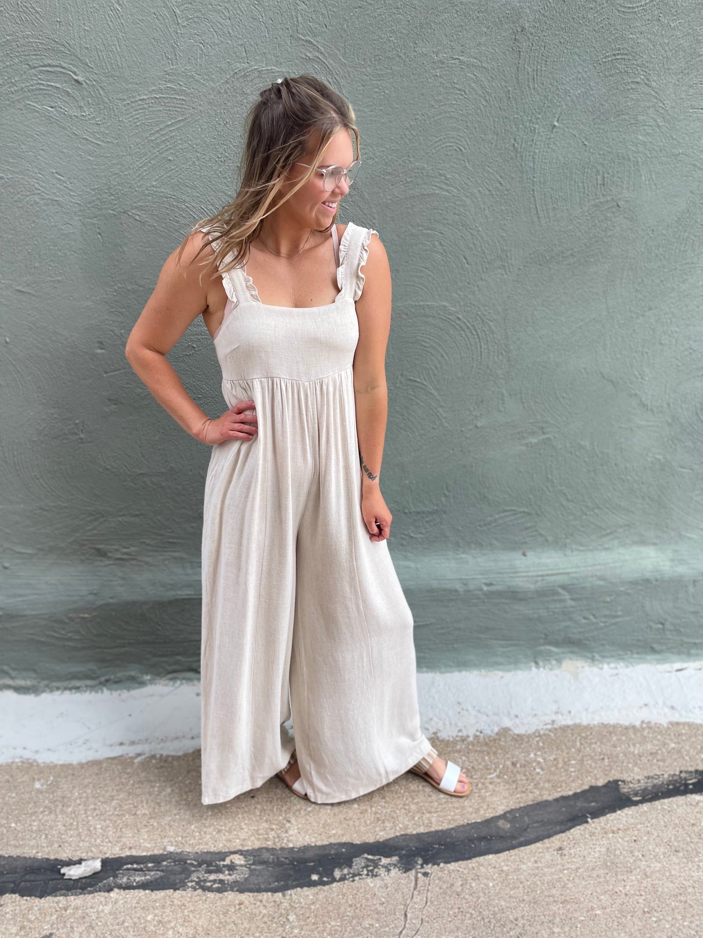 Ruffle Detail Jumpsuit