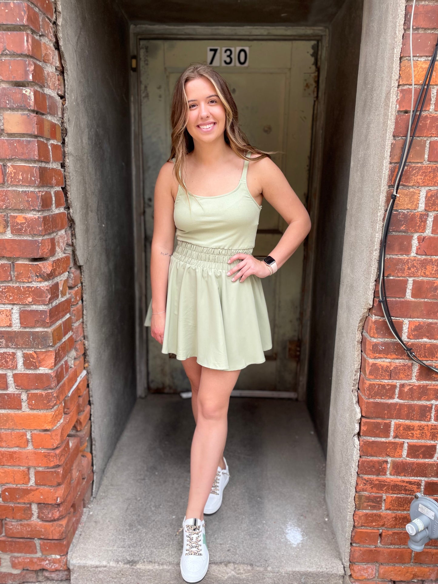 Taya Athletic Dress - Sage