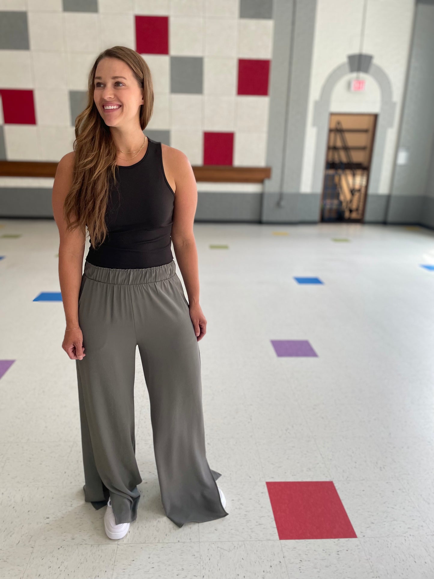 Side Slit Pant - Grey