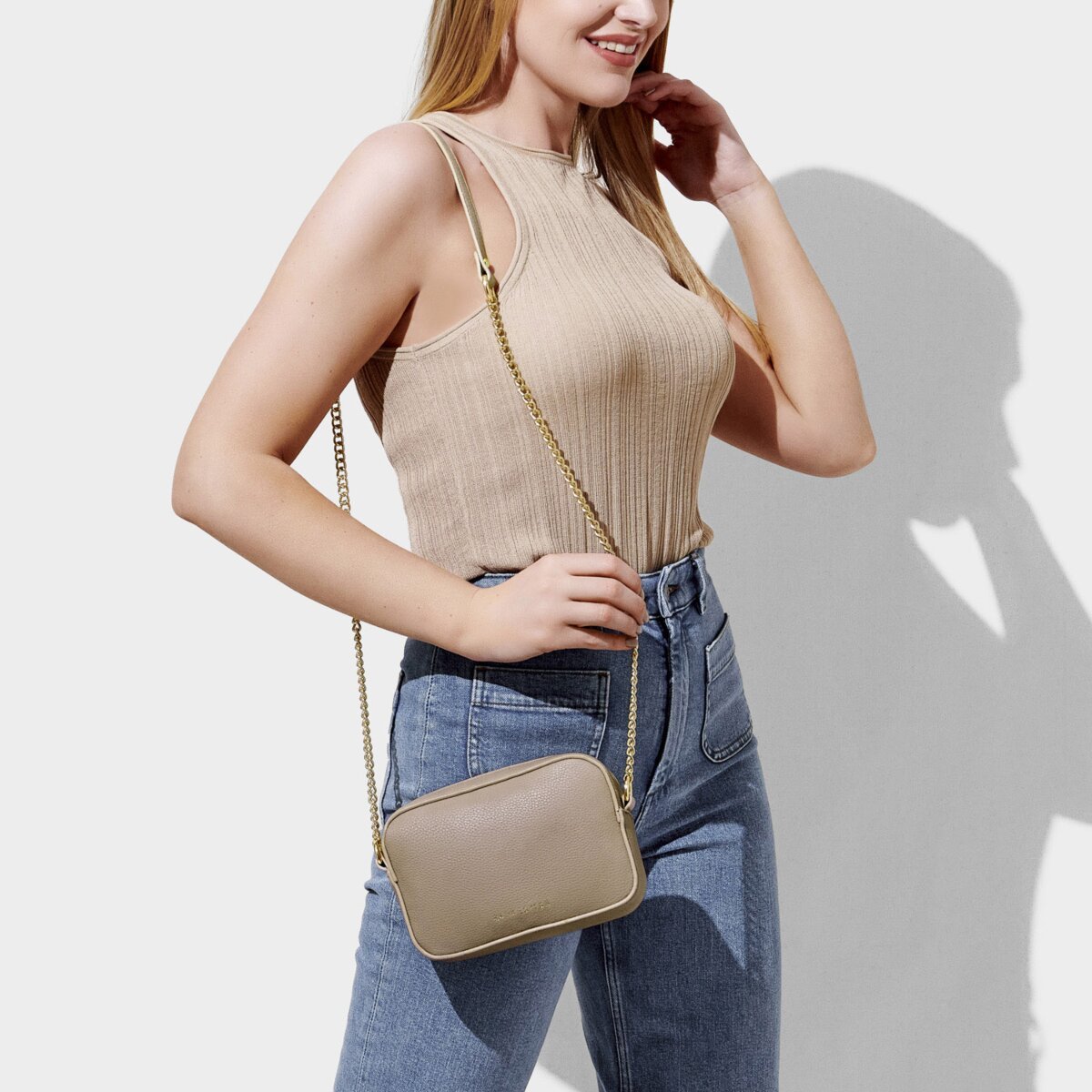 Millie Mini Crossbody - Light Taupe