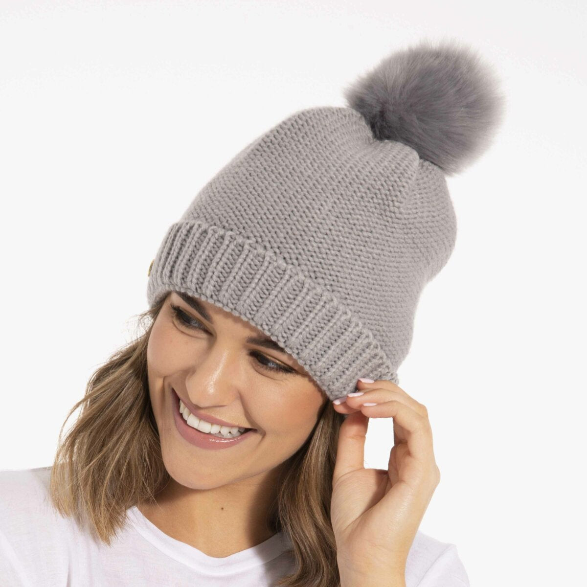 Grey Knit Hat