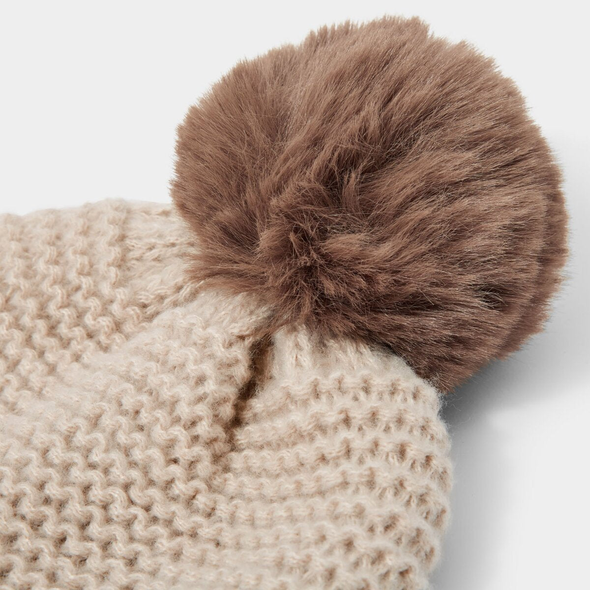 Light Taupe Knit Hat
