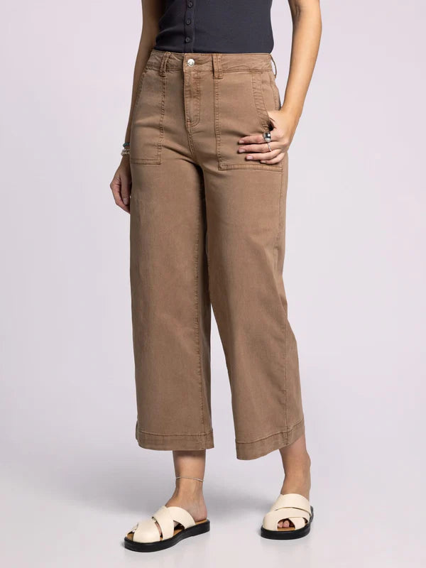 Loretta Pant – Cropped Utility Pant in Toffee
