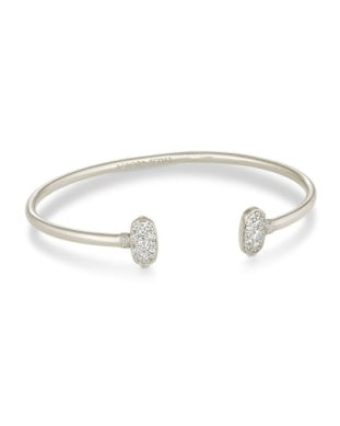 GRAYSON CRYSTAL CUFF BRACELET - SILVER