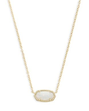 ELISA NECKLACE - Gold White Opal