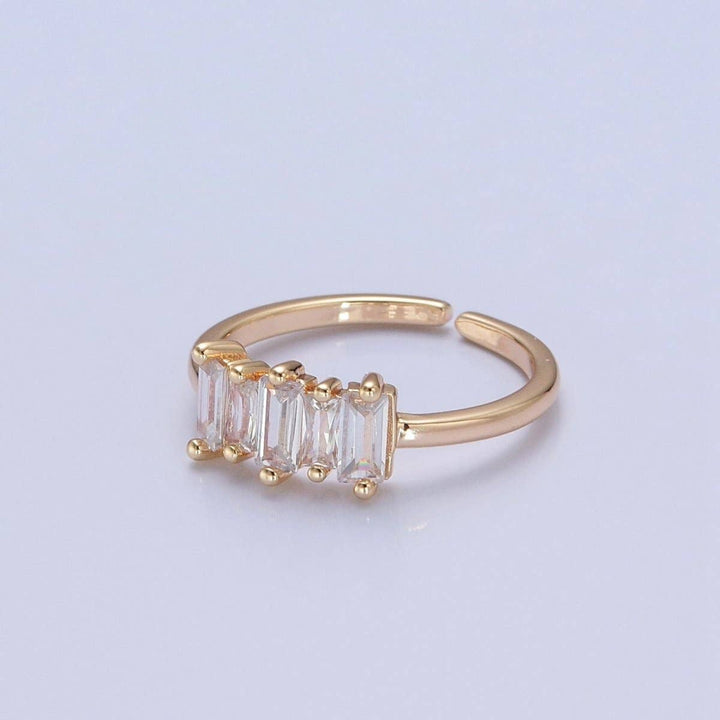 Minimalist Baguette Stone Stackable Ring