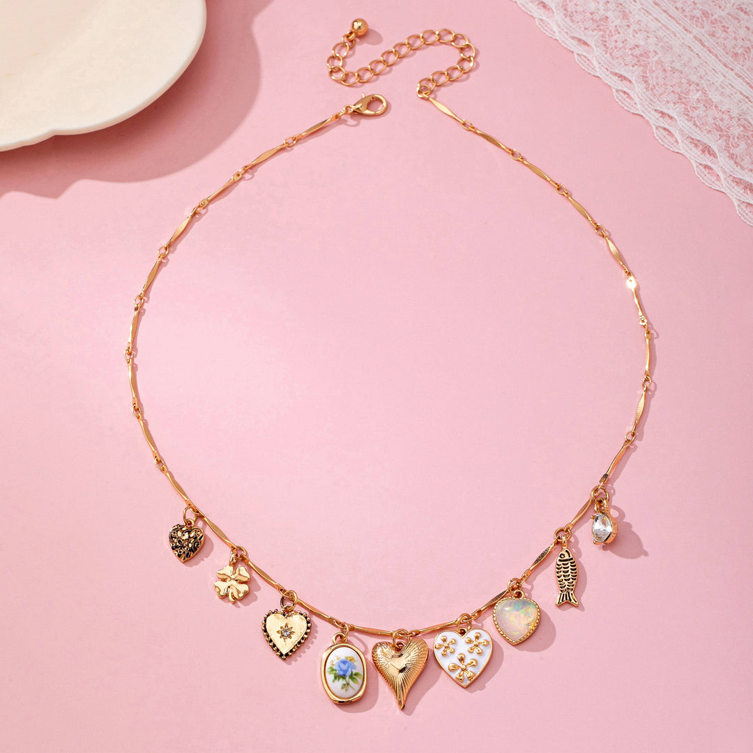 Hearted Charm Necklace