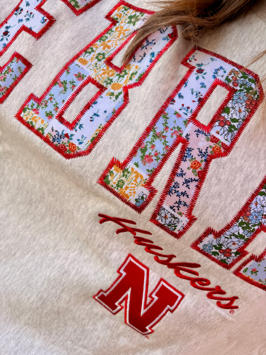 Nebraska Quilted Grey Fleece