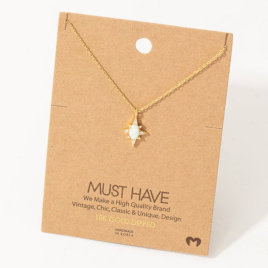 Mini Star Opal Pendant Necklace
