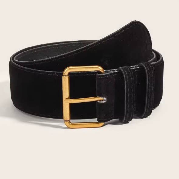 Vintage Inspired Belt with Gold Buckle