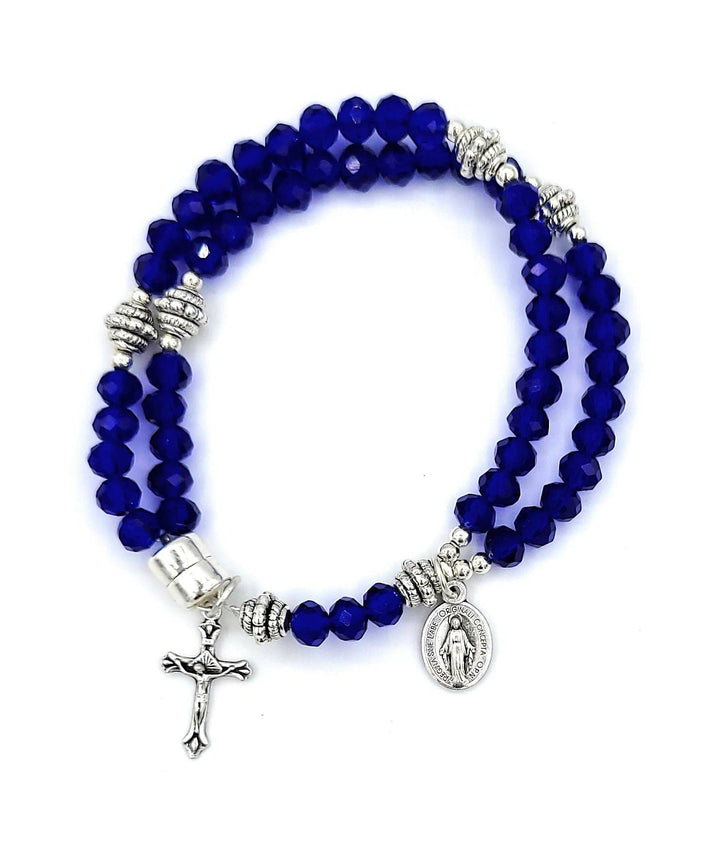 Cobalt Blue Wrist Rosary