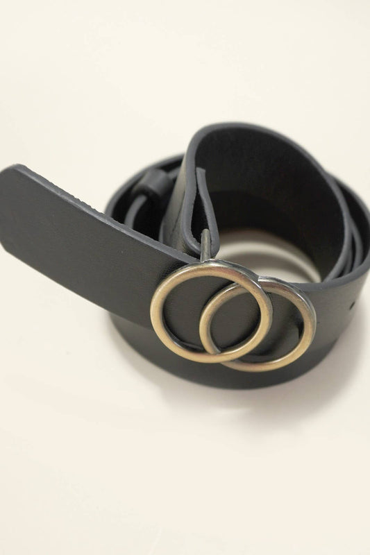 DOUBLE O BUCKLE BELT |  Black