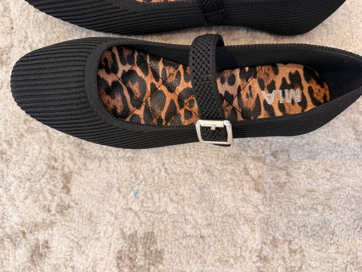 Brita Ballerina Flat Black Knit