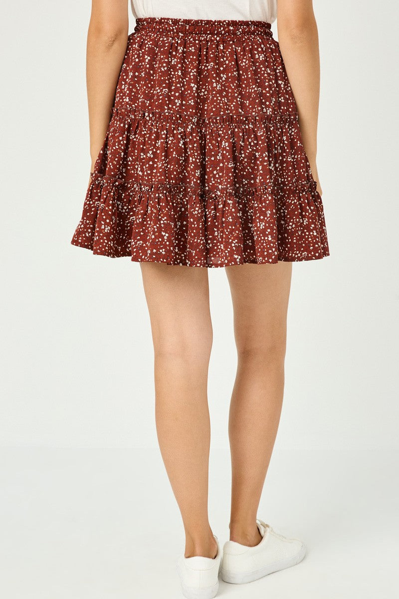 Burgundy Mini Skirt
