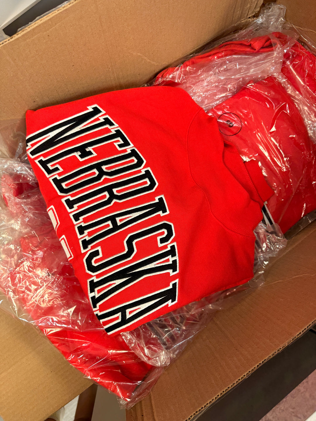 Mock Neck Red Nebraska
