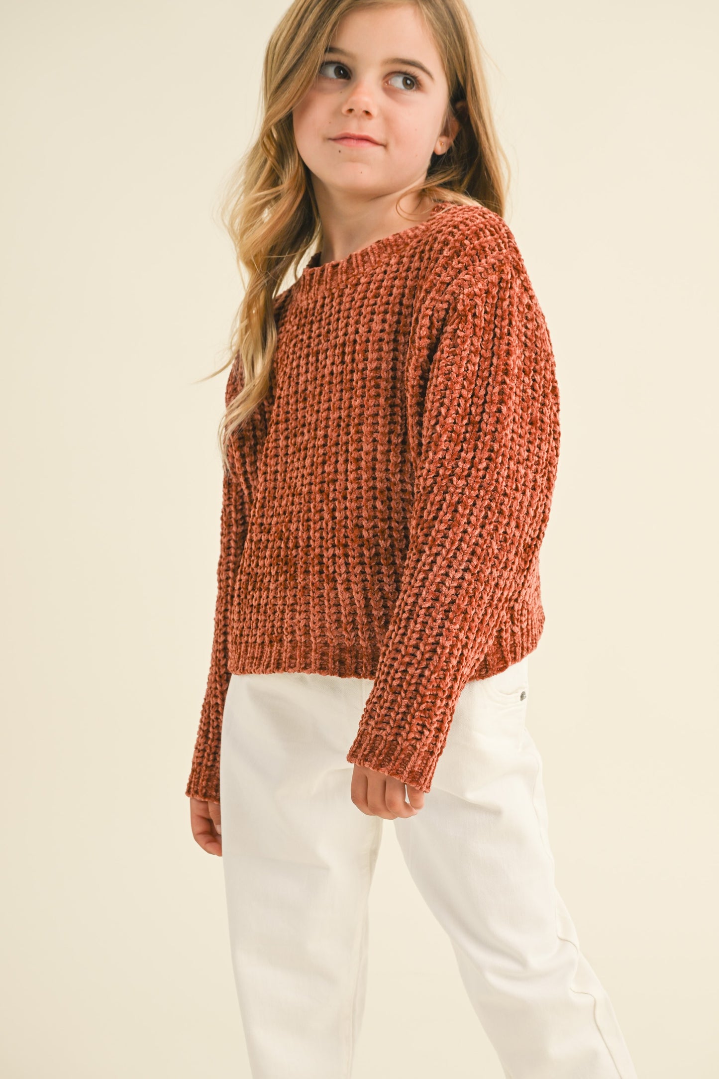 Chenille Pullover Rust