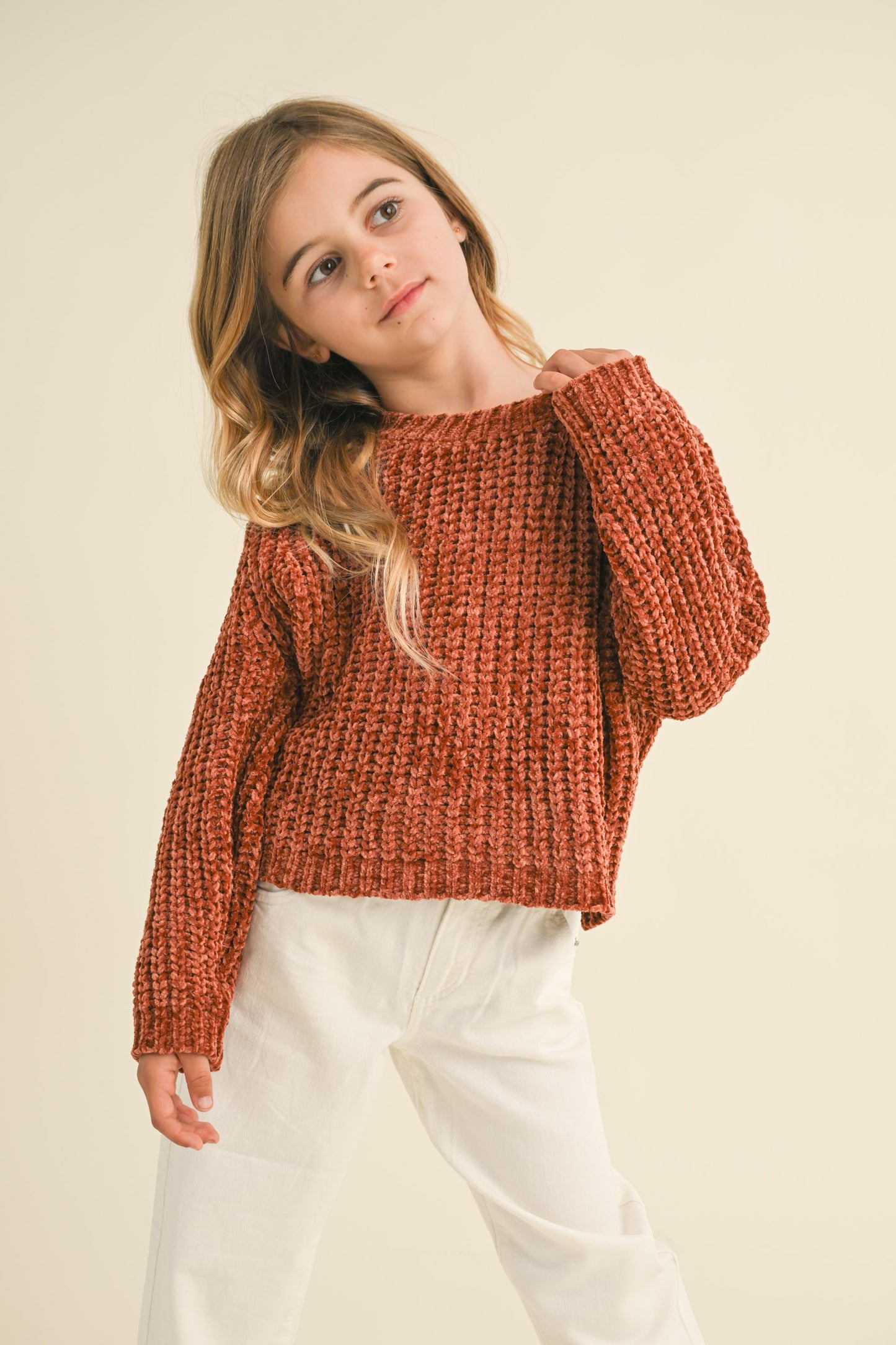 Chenille Pullover Rust