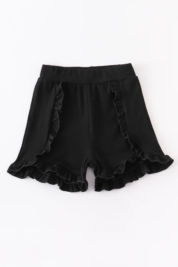 Black  Ruffle Shorts Kids