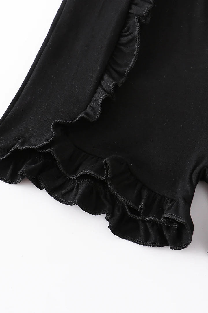 Black  Ruffle Shorts Kids