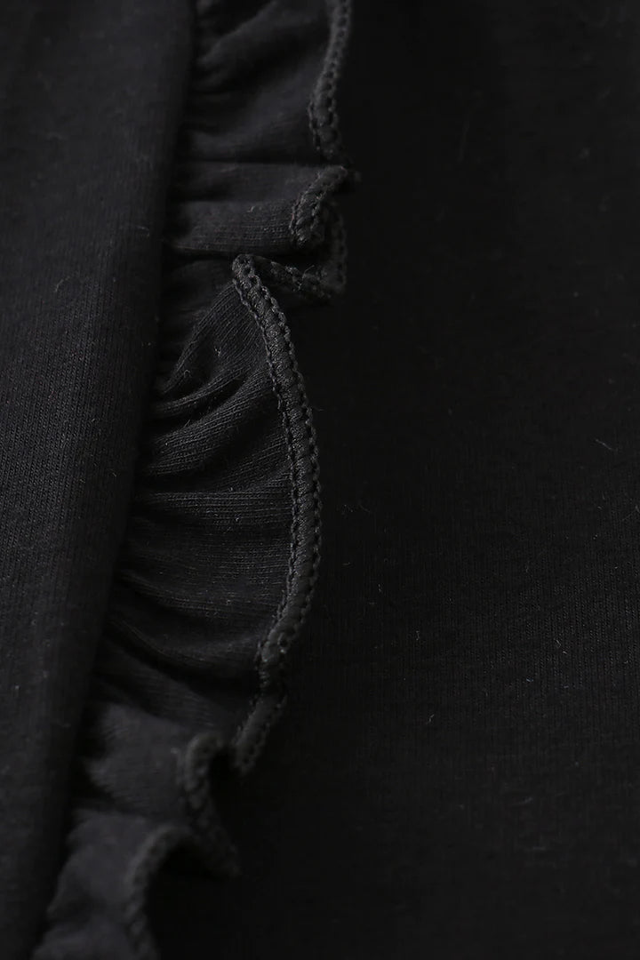 Black  Ruffle Shorts Kids
