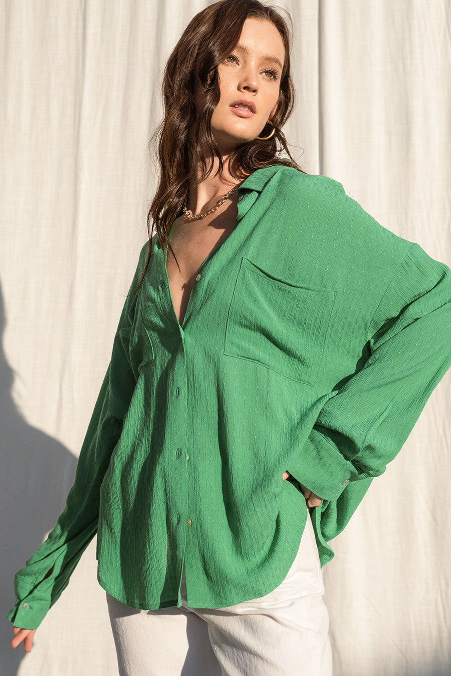 Jacquard Shirt Top