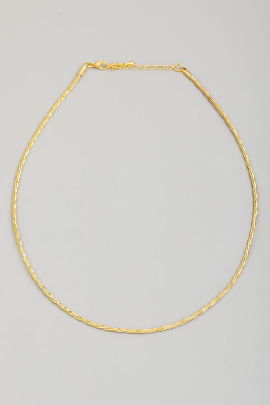Gold Dipped Twisted Chain Necklace