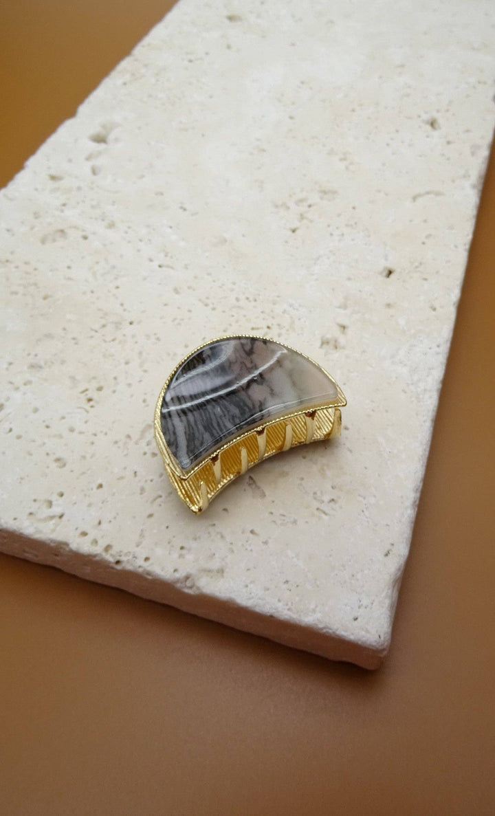 Marble Hair Claw Clip