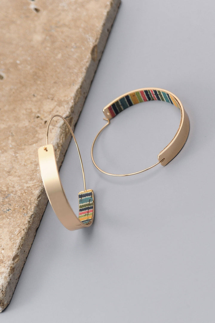 CONFETTI PRINT HOOP EARRINGS