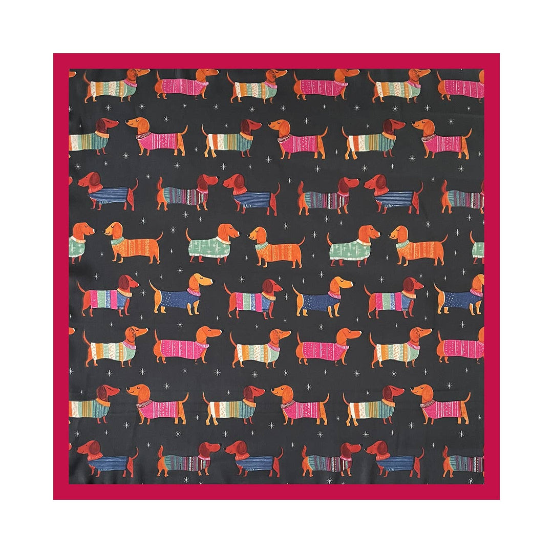 Cute Pet Dachshund Print Bandana Scarf