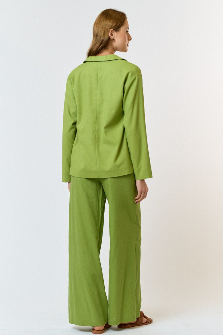 Green Linen Pants