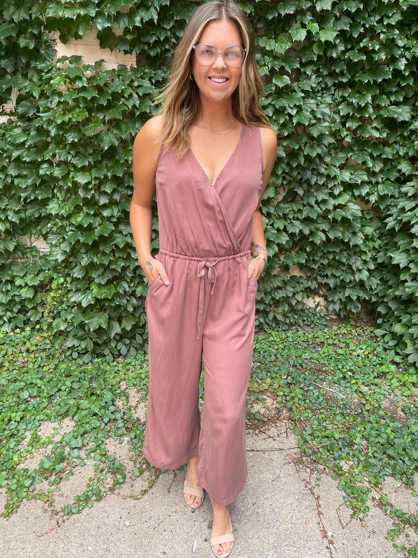 Tencil Jumpsuit - Marsala