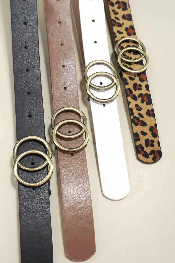 DOUBLE O BUCKLE BELT | Taupe