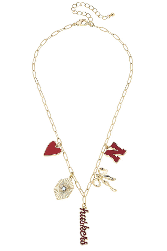 Nebraska Huskers Charm Necklace