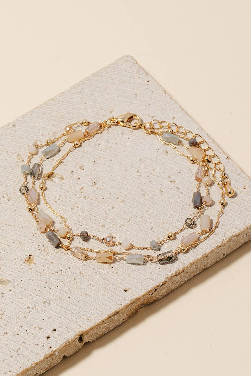 Beaded Layered Chain Bracelet