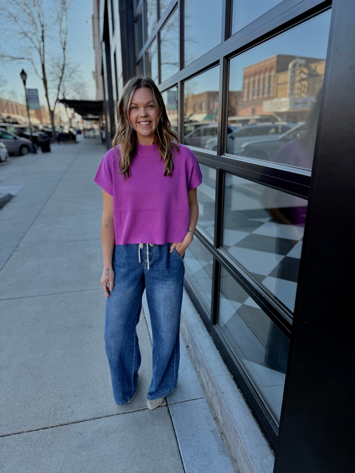 The Parker Sweater - Purple