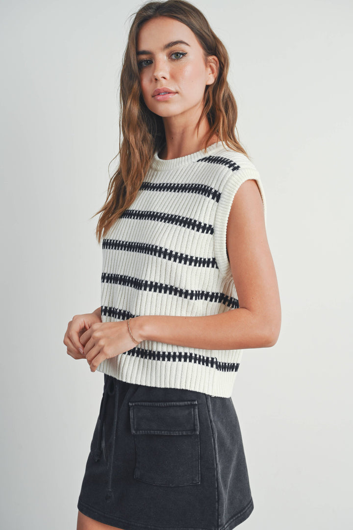 The Sienna Striped Knit Tank