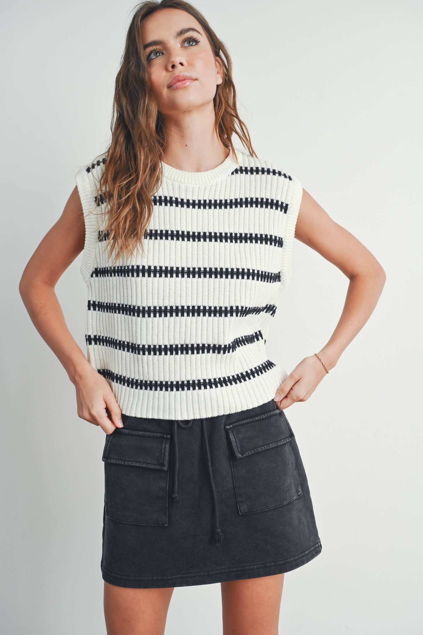 The Sienna Striped Knit Tank
