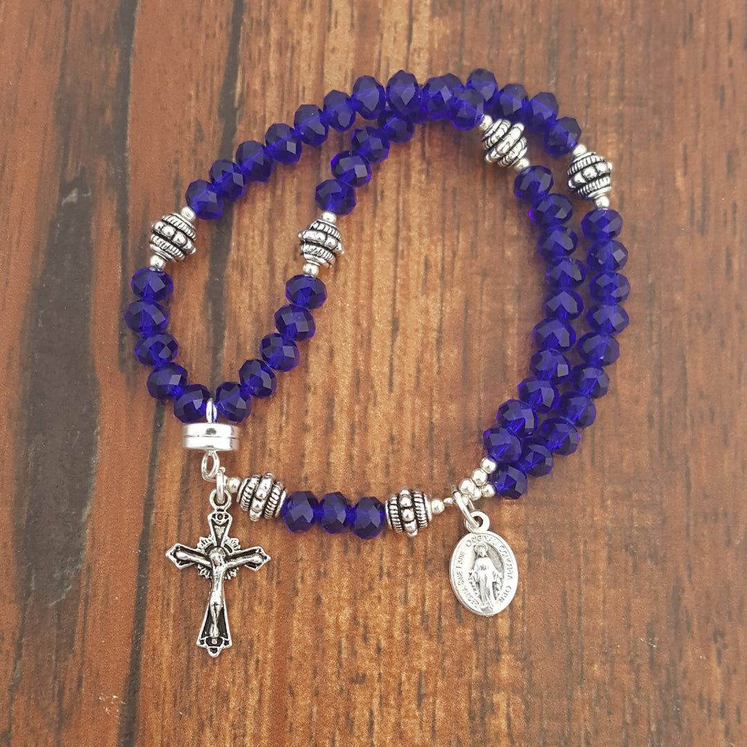 Cobalt Blue Wrist Rosary
