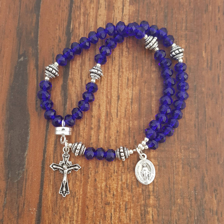 Cobalt Blue Wrist Rosary