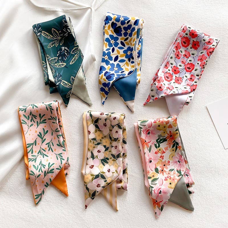 Silky Skinny Twill Scarf
