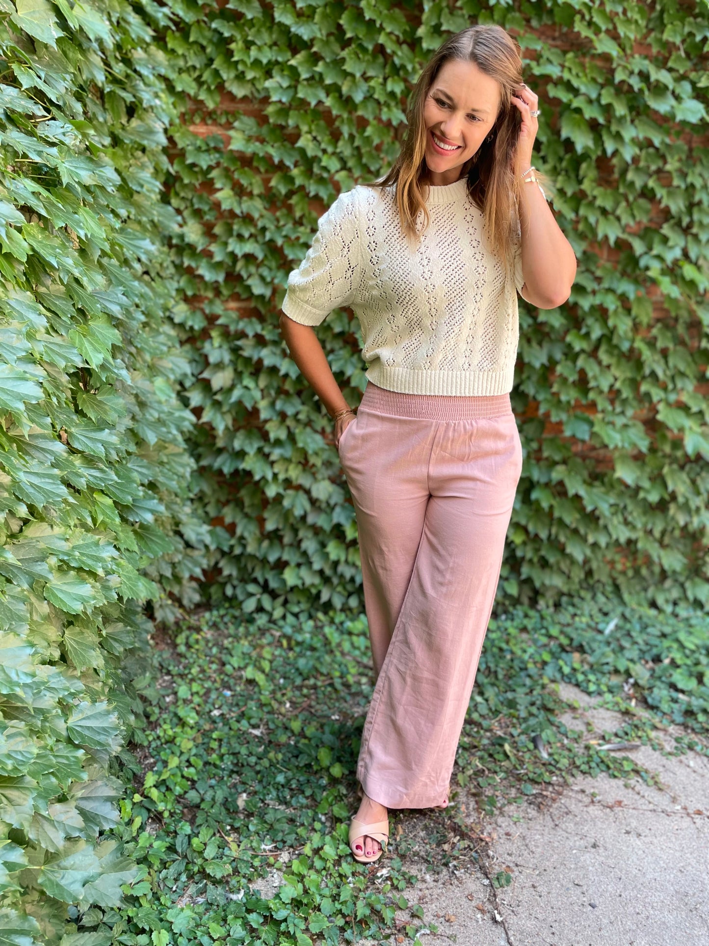 Blush Linen Pants