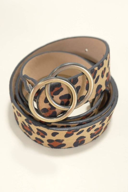 DOUBLE O BUCKLE BELT |  Leopard