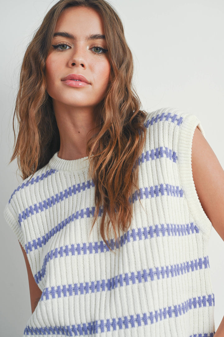 The Sienna Striped Knit Tank
