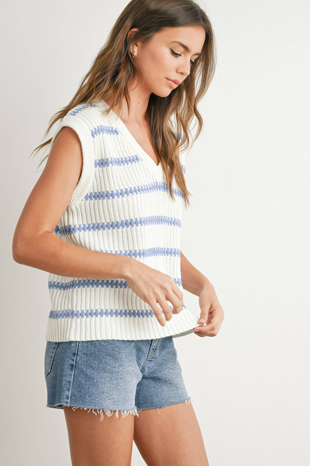 The Mila Sleeveless Knit Sweater Top