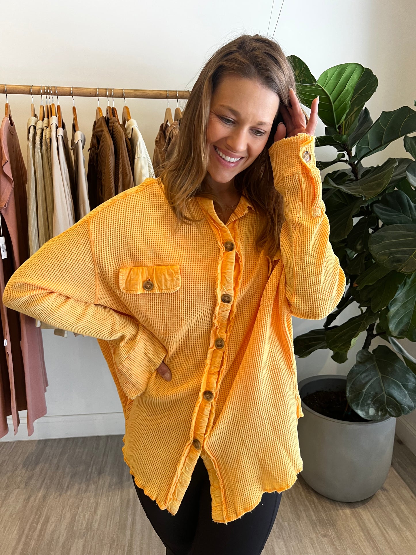 Jennifer - Oversized Waffle Jacket