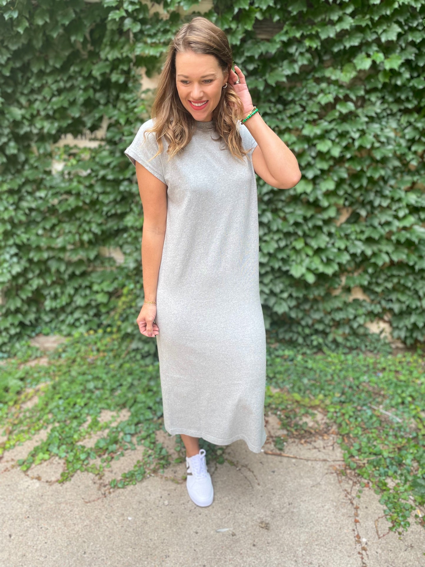 Jeanne Dress - Heather Grey