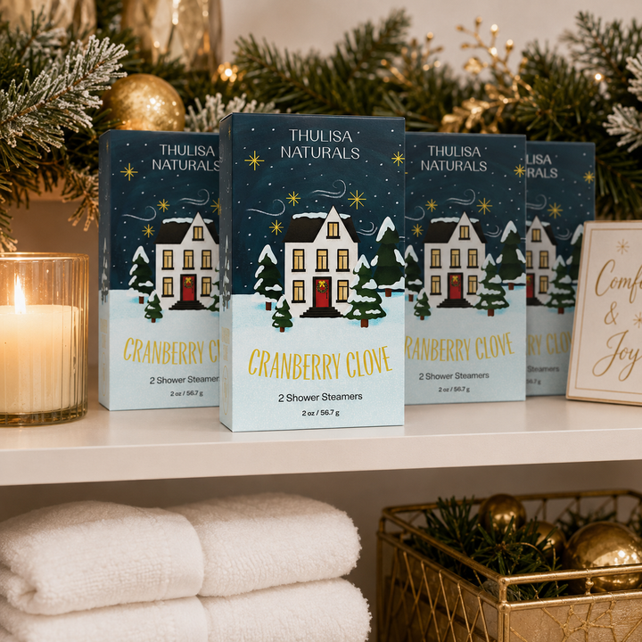 Cranberry Clove Shower Steamers — Holiday Spice Gift Set